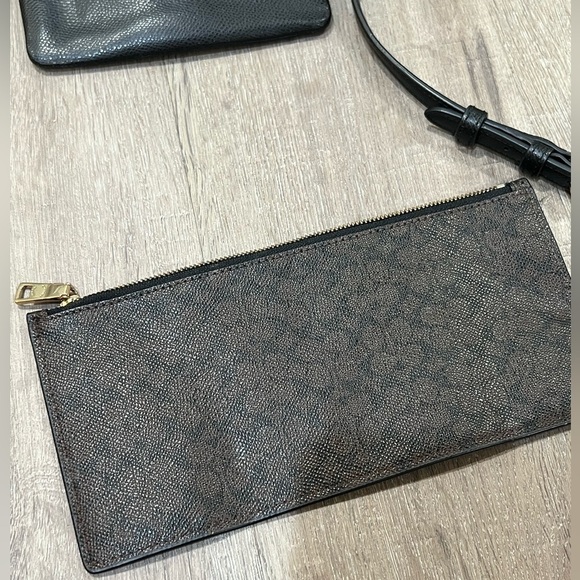 3 Piece Black Leather Coach Leather Slim Hip Purse Bag with Coin Purse and Folio - Picture 11 of 13